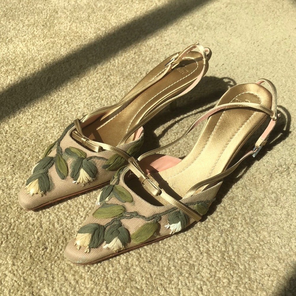 Valentino Embroidered Heels NEVER WORN